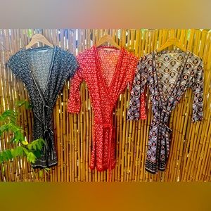 Max Studio XS wraparound dresses. $35 for 3